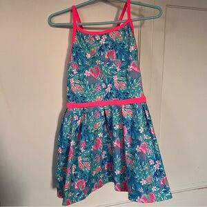 Tommy Bahama Vibrant Blue and Pink Activewear dress for girls 7-8